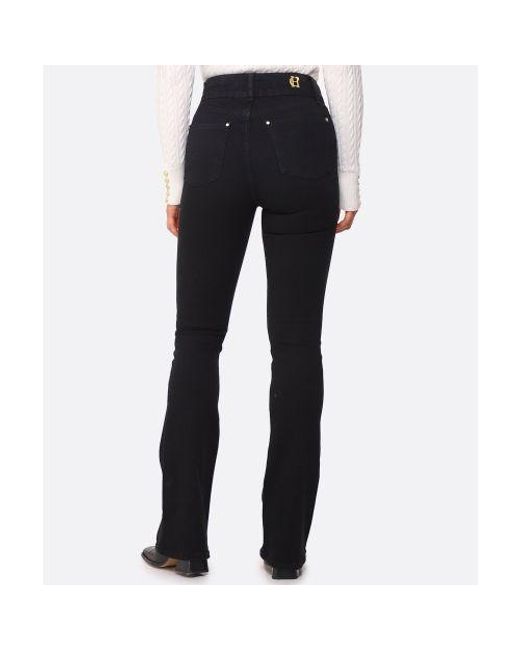 Holland Cooper Blue High-rise Flared Jeans