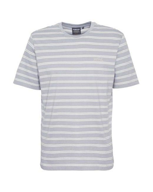 Barbour Gray Striped Bernie T-shirt for men