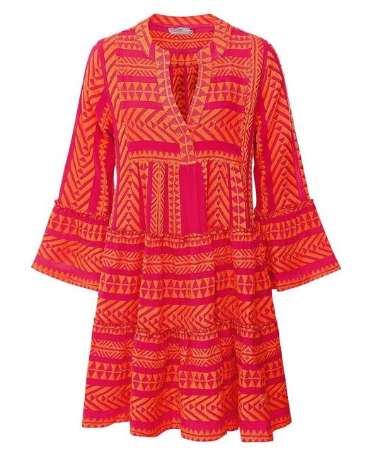 Devotion Twins Cotton Ella Neon Embroidered Mini Dress | Lyst UK