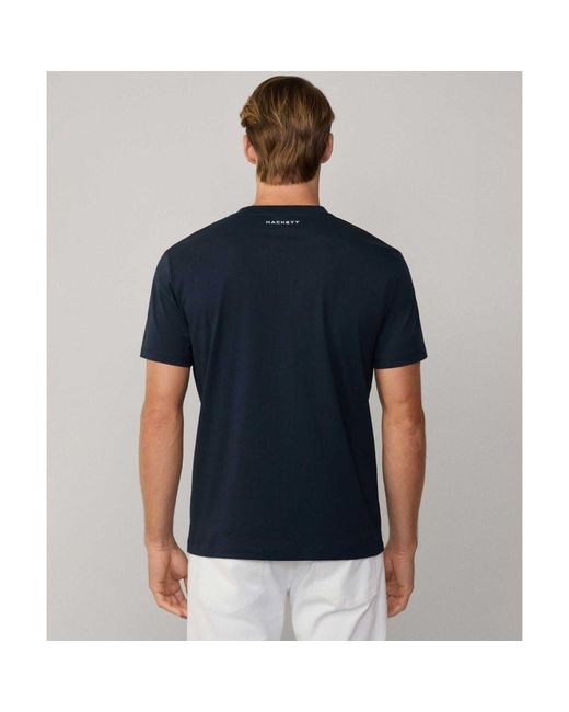 Hackett Blue Block Logo T-shirt for men