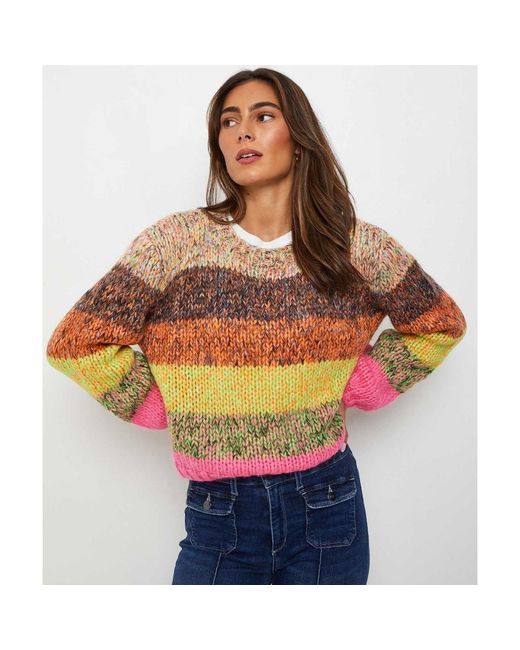 DAWNxDARE Pink Mohair Gigi Rainbow Jumper