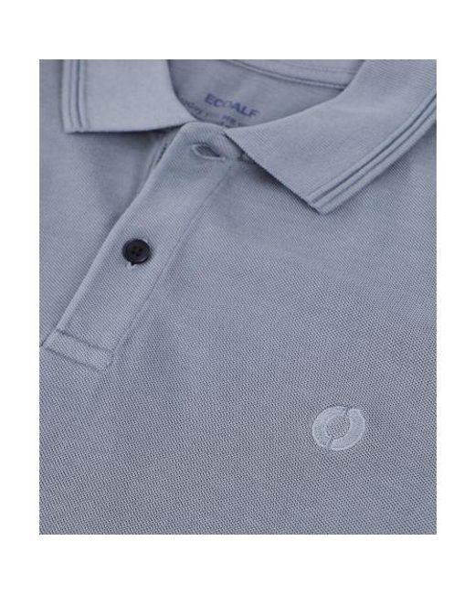 Ecoalf Blue Recycled Cotton Tano Polo Shirt for men