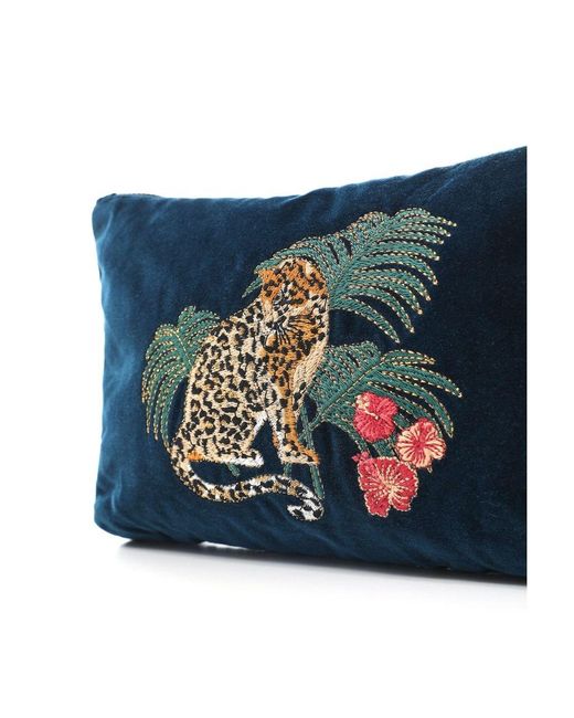 Elizabeth Scarlett Blue Jungle Jaguar Mini Pouch