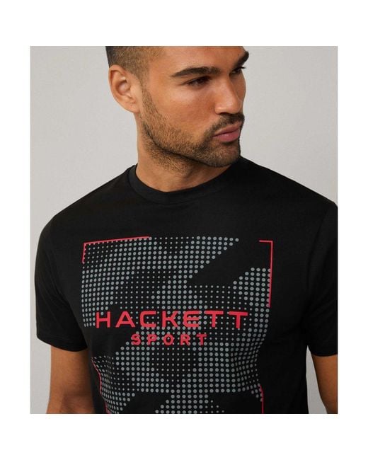 Hackett Black Digital Camo T-shirt for men