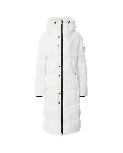 Rino & Pelle White Rosana Long Hooded Coat