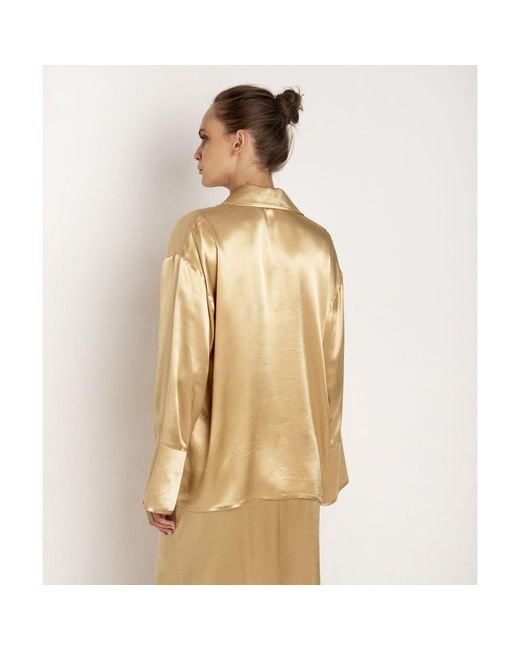 Greek Archaic Kori Natural Satin Shirt