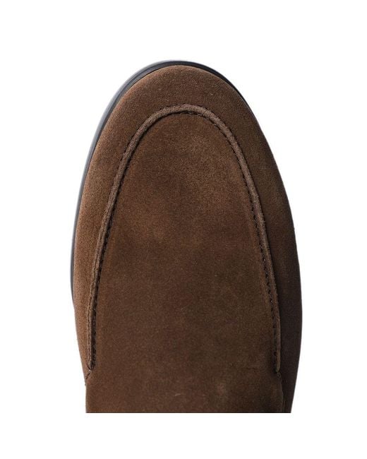 Hackett Brown Suede Martin Signature Loafers for men