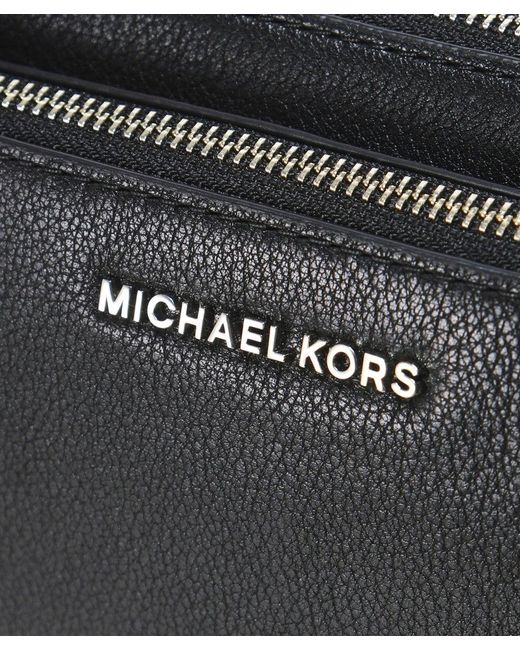 Højttaler Latter akavet Michael Kors Adele Leather Double Zip Crossbody Bag in Black | Lyst UK