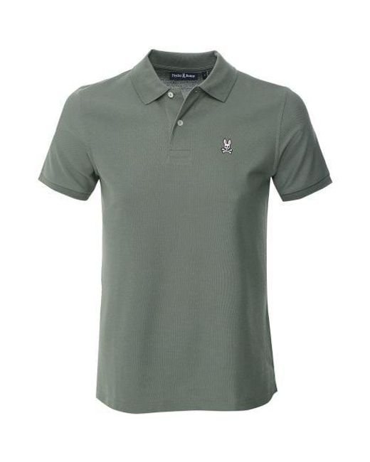 Psycho Bunny Green Classic Polo Shirt for men