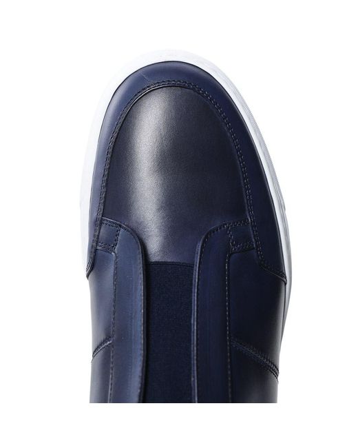 Oliver Sweeney Blue Leather Rende Trainers for men