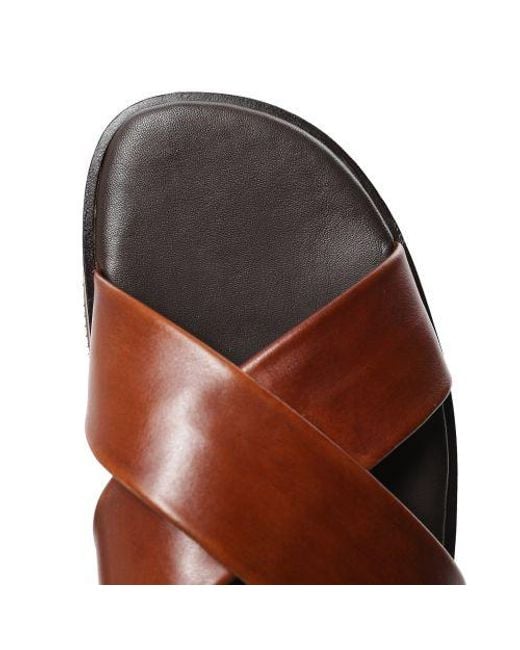 Oliver Sweeney Brown Leather Chesil Sandals for men