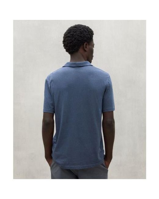 Ecoalf Blue Recycled Cotton Enzo Polo Shirt for men