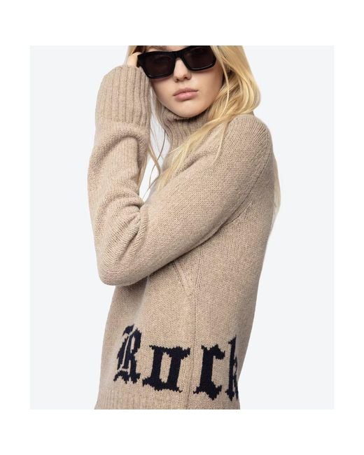 Zadig & Voltaire Brown Nalma Merino Wool Jumper