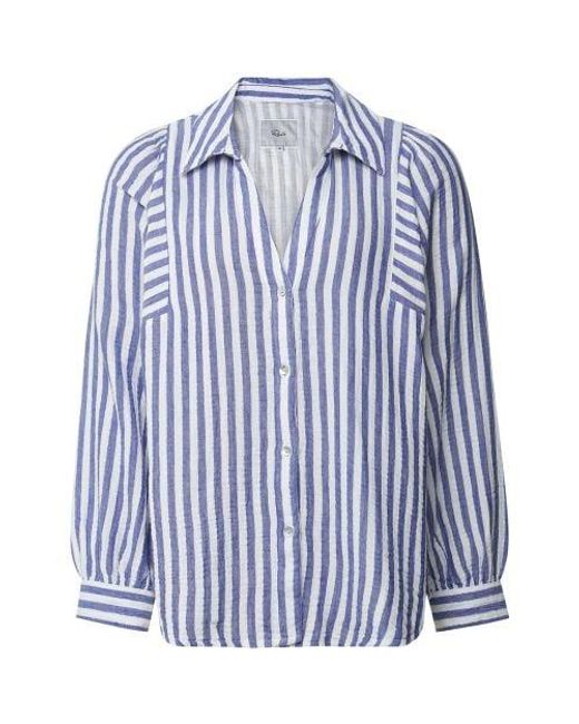 Rails Blue Striped Lo Shirt