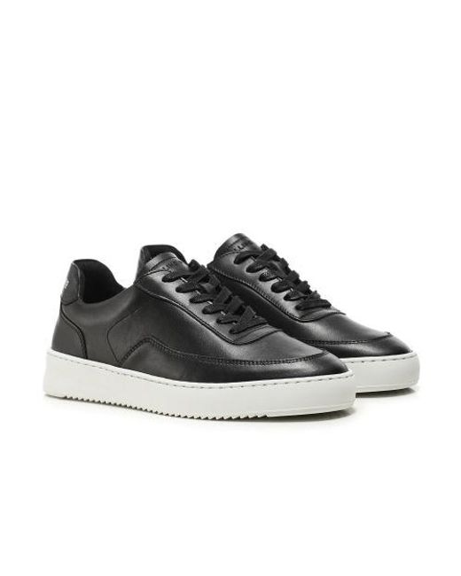 Filling Pieces Leather Nappa Mondo 2.0 Ripple Trainers Colour : Black ...