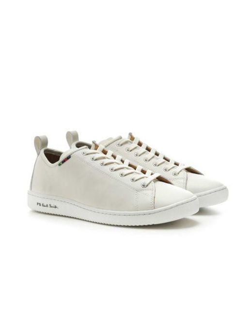 Paul Smith White Leather Miyata Trainers for men