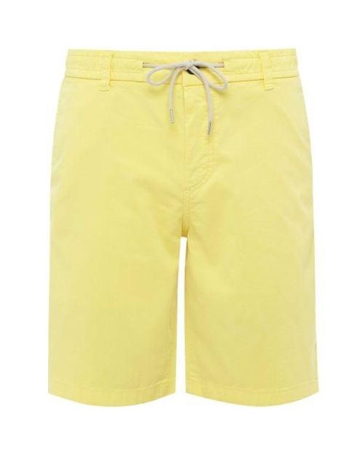 Boss Yellow Tapered Fit Chino Shorts for men