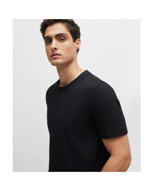 Boss Black Textured Tiburt 240 T-shirt for men