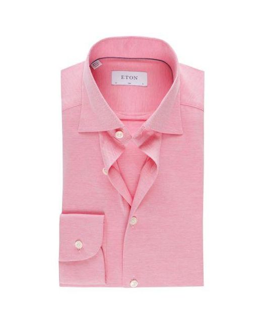 Eton of Sweden Pink Slim Fit Four-flex Shirt for men