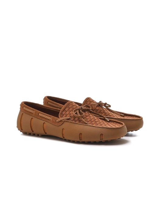 Swims Brown Woven Drivers for men