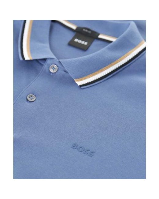 Boss Blue Slim Fit Penrose 38 Polo Shirt for men