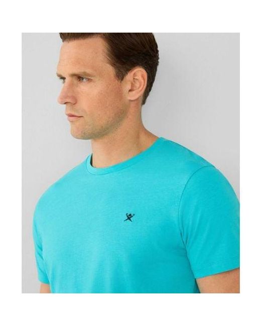 Hackett Blue Classic Fit Beach T-shirt for men