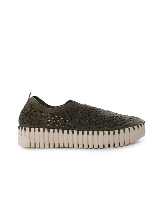 Ilse Jacobsen Green Tulip Plateau Slip On Shoes