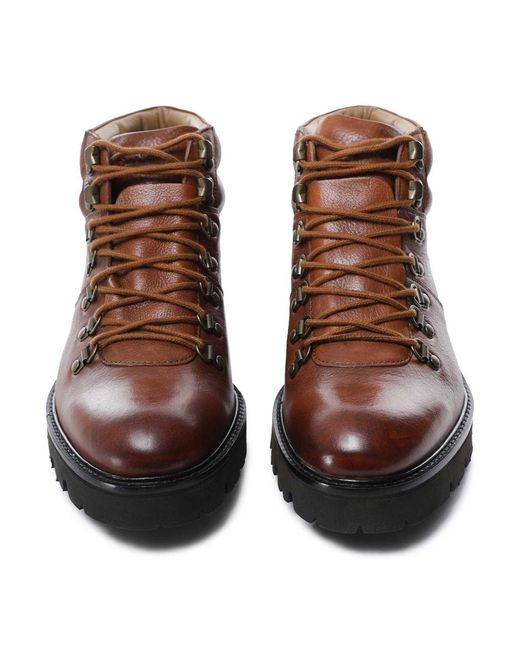 Oliver Sweeney Brown Leather Helford Hiker Boots for men