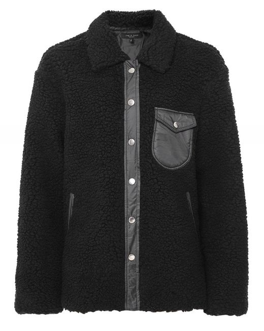oversized sherpa shirt