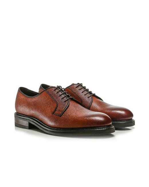 Loake Brown Leyburn Derby Shoes for men