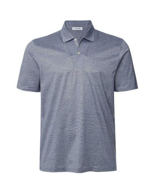 Gran Sasso Gray Striped Polo Shirt for men