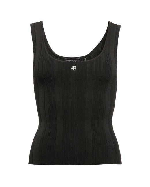 Holland Cooper Black Ruby Knitted Vest Top