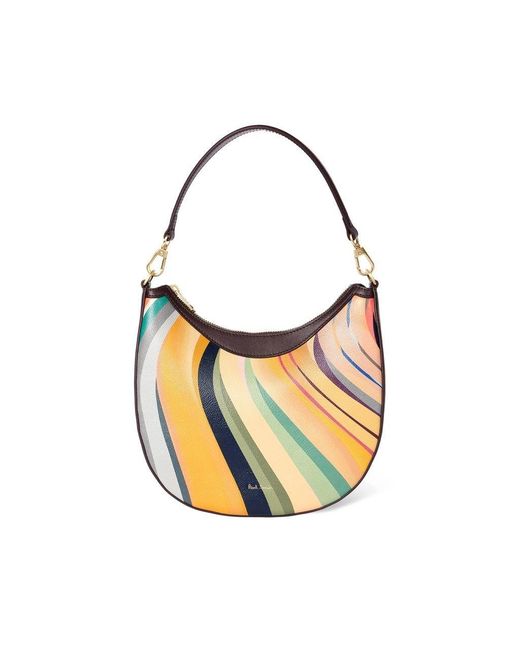 Paul Smith Multicolor Dusky Swirl Leather Mini Hobo Bag