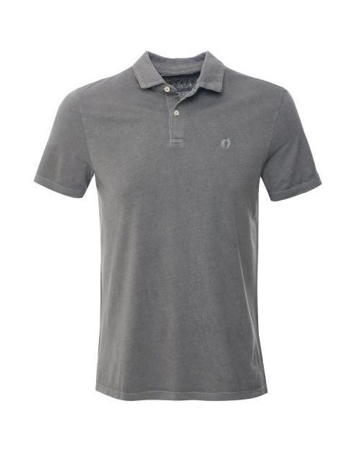 Ecoalf Gray Recycled Cotton Theo Polo Shirt for men