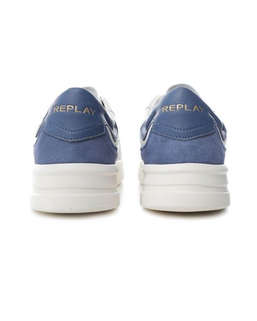 Replay Blue University M Court Trainers for men