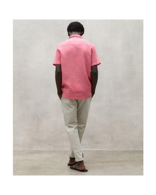 Ecoalf Pink Linen Sutar Shirt for men