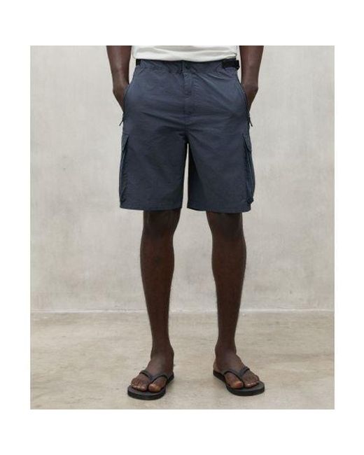 Ecoalf Blue Organic Cotton Aliste Cargo Shorts for men