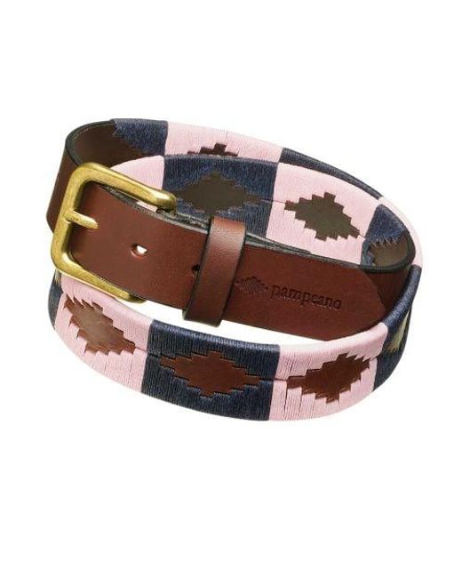 Pampeano Pink Leather Hermoso Polo Belt for men