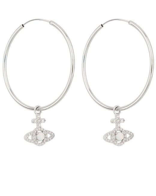 Vivienne Westwood Olympia Hoop Earrings in Silver (Metallic) Lyst UK