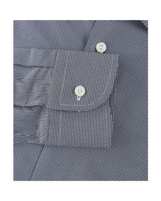 Eton of Sweden Blue Slim Fit Micro Print Shirt for men