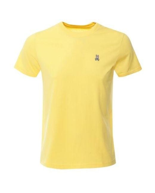 Psycho Bunny Yellow Classic Crew T-shirt for men
