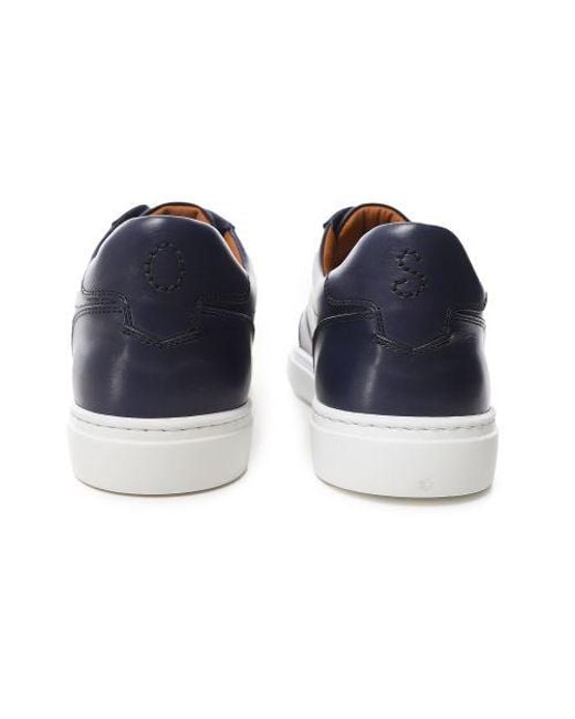 Oliver Sweeney Blue Leather Rende Trainers for men