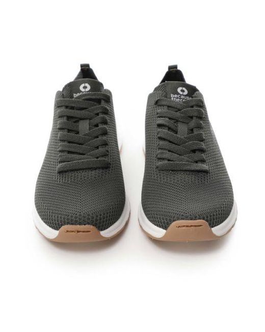 Ecoalf Black Knitted Conde Trainers for men