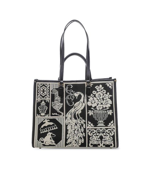 MY BEST BAG FIRENZE Black Atena Willow Tote Bag