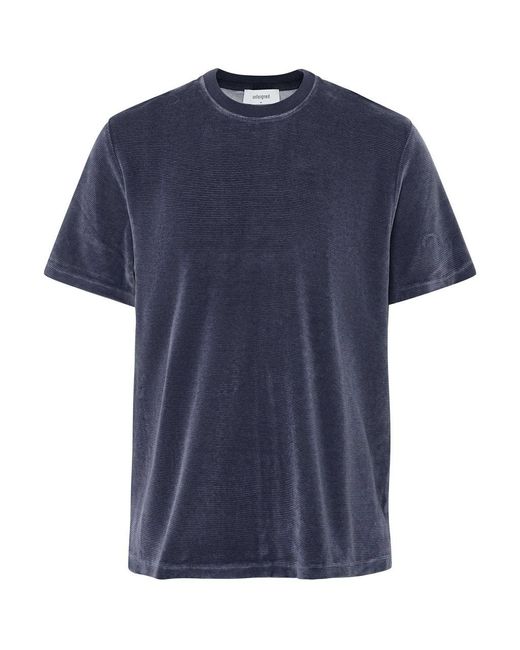 Unfeigned Blue Basic Velour T-shirt for men