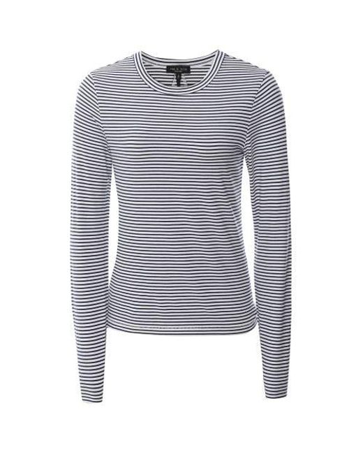 Rag & Bone Blue Luca Striped Long-sleeve T-shirt
