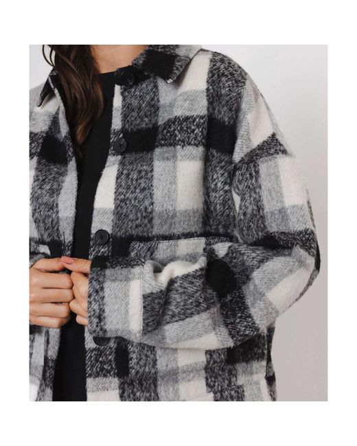 Rino & Pelle Gray Emi Check Overshirt