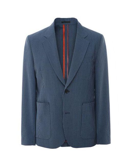 Paul Smith Blue Unlined Check Jacket for men