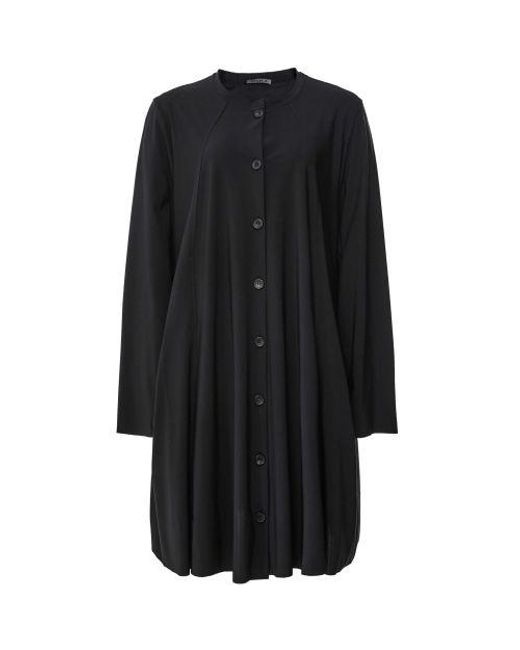 Oska Black Button-up Dress
