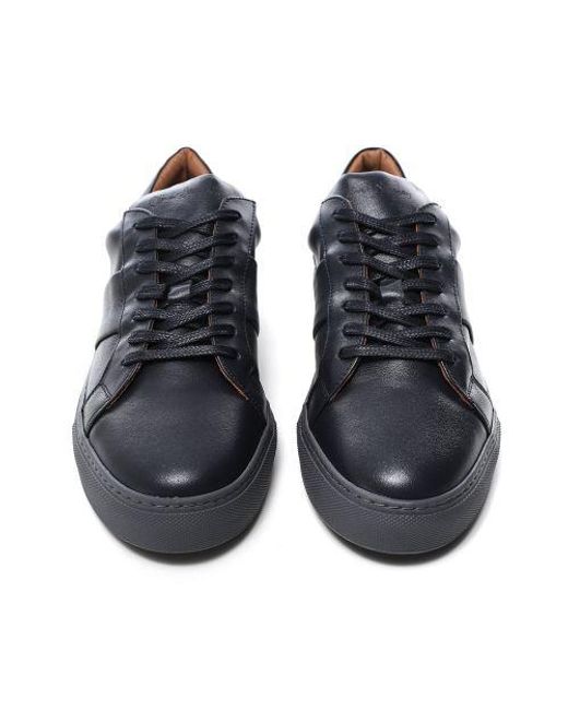 Oliver Sweeney Blue Leather Quintos Trainers for men